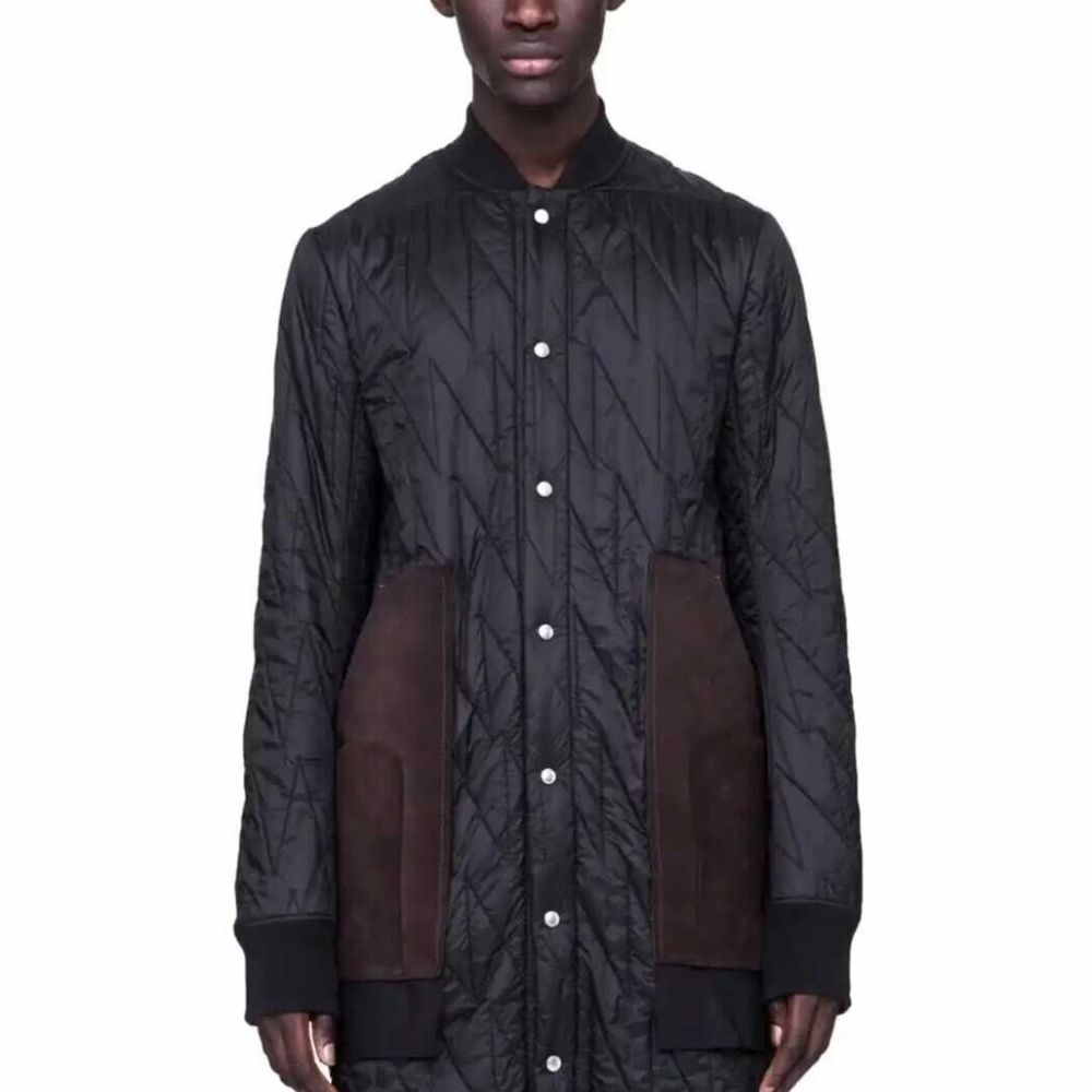 RICK OWENS RARE NEW SIZE 46 LEGASPI LARRY RUNWAY QUILTED LINER JACKET